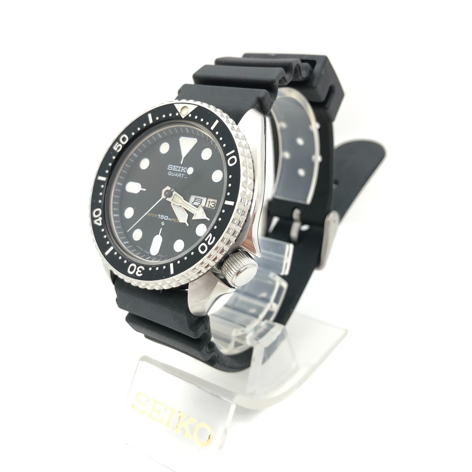 [w1745] SEIKO 7548-7000 New battery 150m Diver Quartz  EX