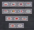 USA, 909-21, WW2 OVERRUN NATIONS FLAGS, MINT, NH, FULL GUM