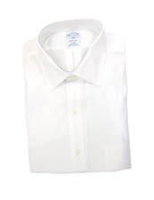 Brooks Brothers Regular Non-Iron All Cotton 15.5-34/35 Ainsley Collar White