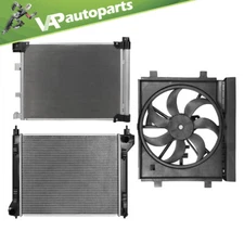 Cooling Fan and Radiator Condenser Kit For 2013-2018 Nissan Sentra Automatic CVT