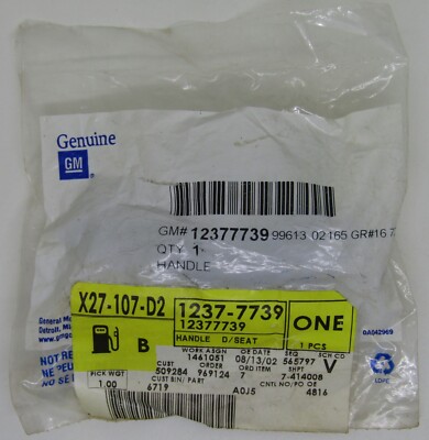 NEW GENUINE GM GENERAL MOTORS OEM DRIVER SEAT HANDLE PART NO. 12377739 ...