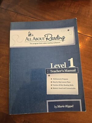 All About Reading, LEVEL 1, Teacher's Manual  By Marie Rippel 2014