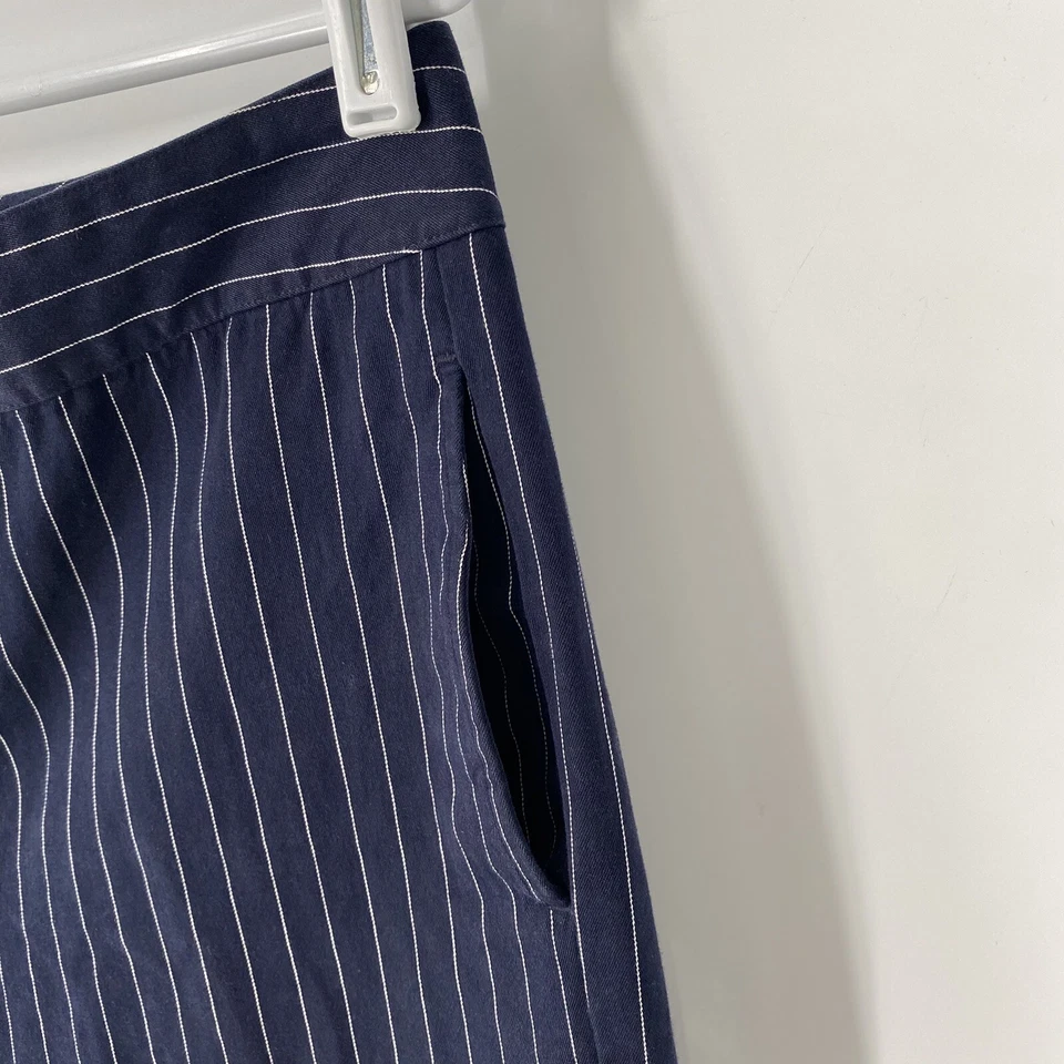 Calça Lauren Jeans Company Ralph Lauren Feminina Azul Perna Larga Tamanho 6 - Imagem 4 de 4