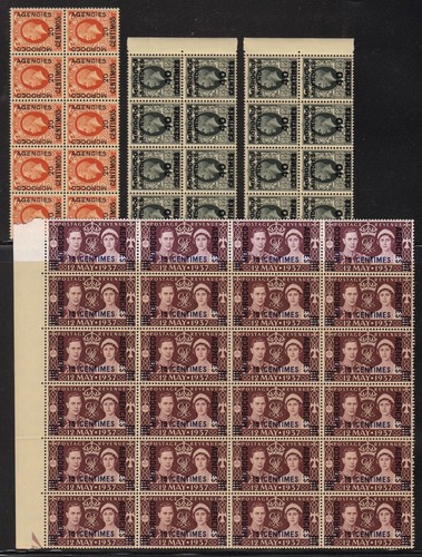 BR. MOROCCO AGENCIES 1925-40 Many Multiples Mint NH High CV - Picture 3 of 4