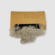 Berry Women's Gray Solid Furry Hair Claw Clip