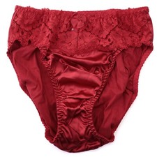 NEW Victoria's Secret VTG Second Skin Satin Lace Brief Panty SMALL