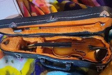 Vintage Ya Yin Violin 1/16 With Bow And Case Needs Work