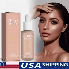 Zeria Drops Sunless Tanning Drops Natural Self Tanning Drops Sun-Kissed Glow US~