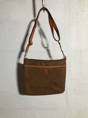 Vintage Bric's Luggage PVC Leather Messenger Shoulder Bag Sz M