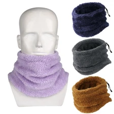 Unisex Winter Fleece Neck Warmer Gaiter Windproof Thermal Skiing Face Mask Scarf