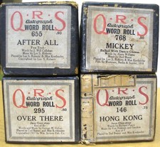 Q-R-S Player Piano FOUR Roll Lot