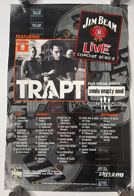 TRAPT Reborn Tour Posters 16x24  Concert Promo Live Show Flyer Jim Beam CONCERT