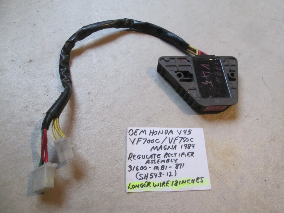 Regulador/retificador OEM 1984 Honda VF700C/VF750C V45 MAGNA 31600-MB1-871 - Imagem 4 de 4