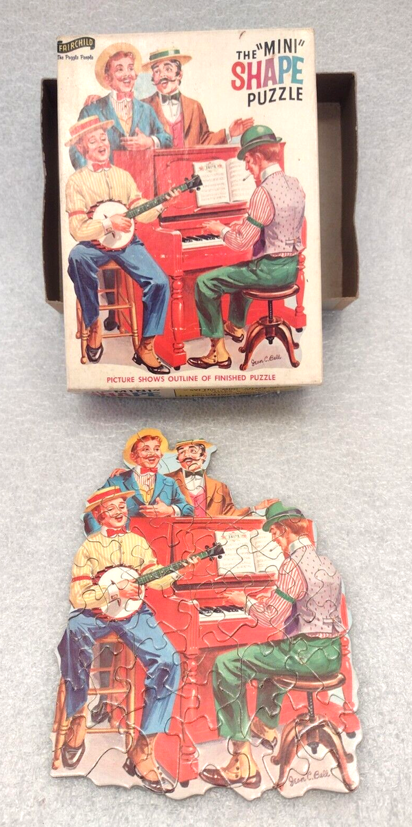 VTG Fairchild, THE MINI SHAPE PUZZLE, # 591, Barbershop Quartet 7