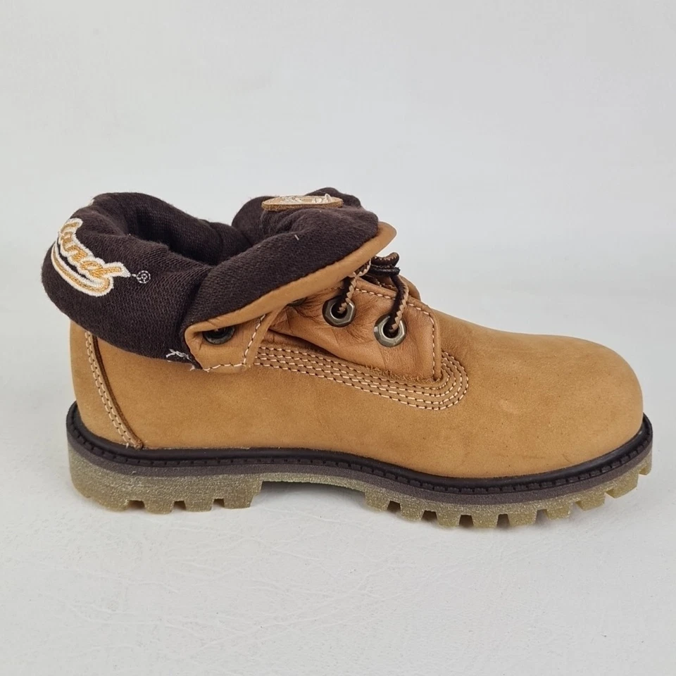 Timberland Little Kid's Script 22818 Roll Top Botas Invierno Trigo Talla 12 Foto 3 de 4