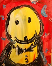 BIG DOG     ABSTRACT MUSIC ART - ORIGINAL OIL PAINTING BR68R8