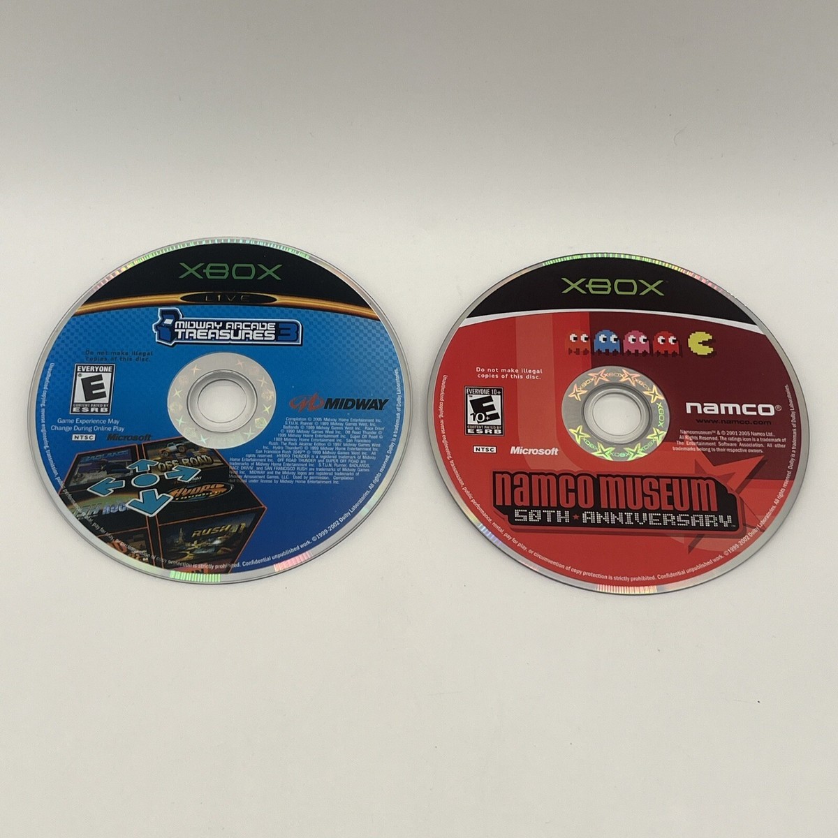 Original Xbox Midway Arcade Treasures 3 & Namco Museum 50th