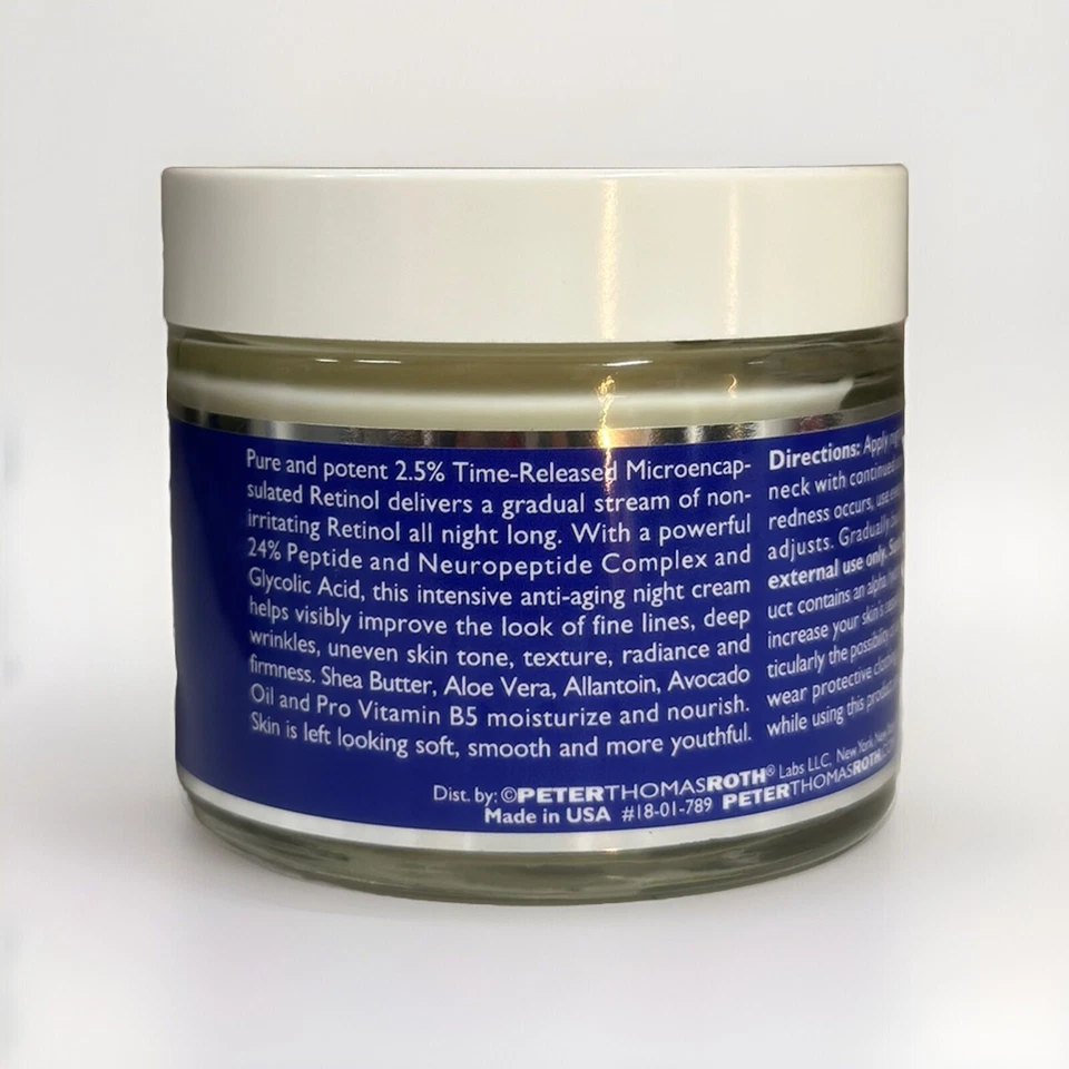 Crema hidratante facial nocturna antienvejecimiento Peter Thomas Roth Retinol Fusion PM 1,7 Foto 2 de 3