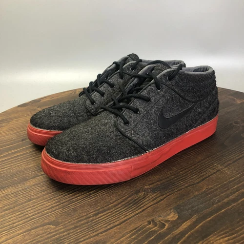 Nike Stefan Janoski Mid Mens Size 8 Black Athletic Skate Shoes Sneakers