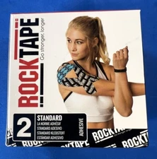 1 RockTape Standard Black Tape Roll Kinesiology Sports Recovery 2" X 16.4' New