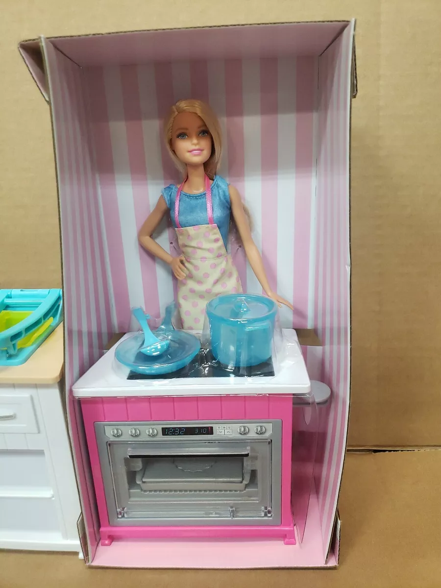 Barbie Ultimate Kitchen Playset - Doll & 20+ Accessories, Lights