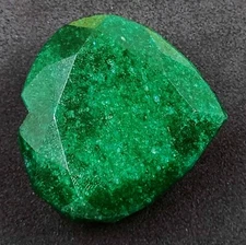 COLOMBIA GREEN EMERALD 215 CT EGL CERTIFIED NATURAL HEART CUT LOOSE GEMSTONE AKJ