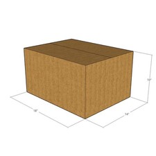 15 18x14x10 Kraft Brown Corrugated Shipping Boxes 32 ECT Single-Wall New