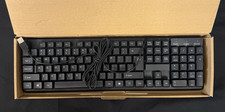 iMicro KB-US9813 104 Key Wired USB Keyboard Black Full Size QWERTY New