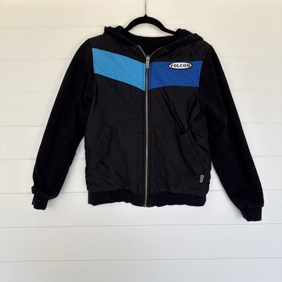 Vintage Y2K Volcom Reversible Jacket Zip Hoodie XS Black Grunge