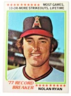 1978 Topps Nolan Ryan Record Breaker baseball card NM