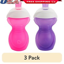 Bite Proof Sippy Cup Set Click Lock Soft Spout Leak Proof Travel Easy Grip New
