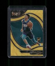 2020-21 Panini Select Lamelo Ball #298 Courtside Gold Wave Prizm Rookie RC