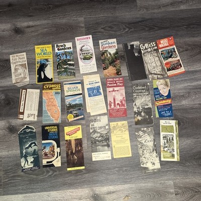 Lot of (22) 1960s Vintage Pamphlet Brochures Travel Guides Etc See Photos