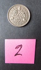 (2) Great Britain Coin: 1936 George V Silver (0.500) Threepence. Worn Condition