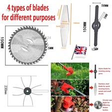 Replace Metal Plastic Cutter Replace for Electric Cordless Gras Trimmer Strimmer