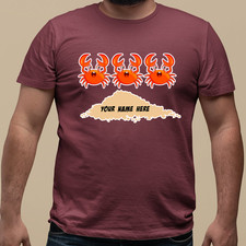 Personalised Cartoon Crab Squad T-Shirt Funny Custom Beach Holiday Gift