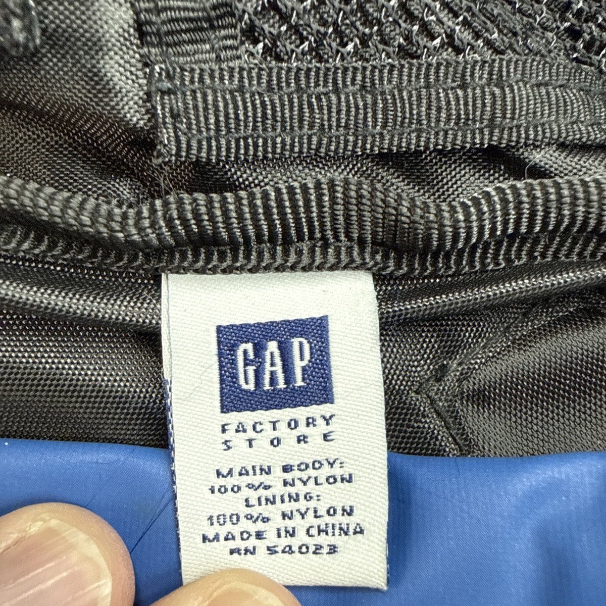 Vintage 2001 GAP Sling Bag 00s Crossbody Backpack Y2K Mesh - Blue