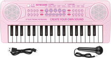 Kids Piano Keyboard - 37 Keys Keyboard Piano Musical Toys with Microphone, Dual