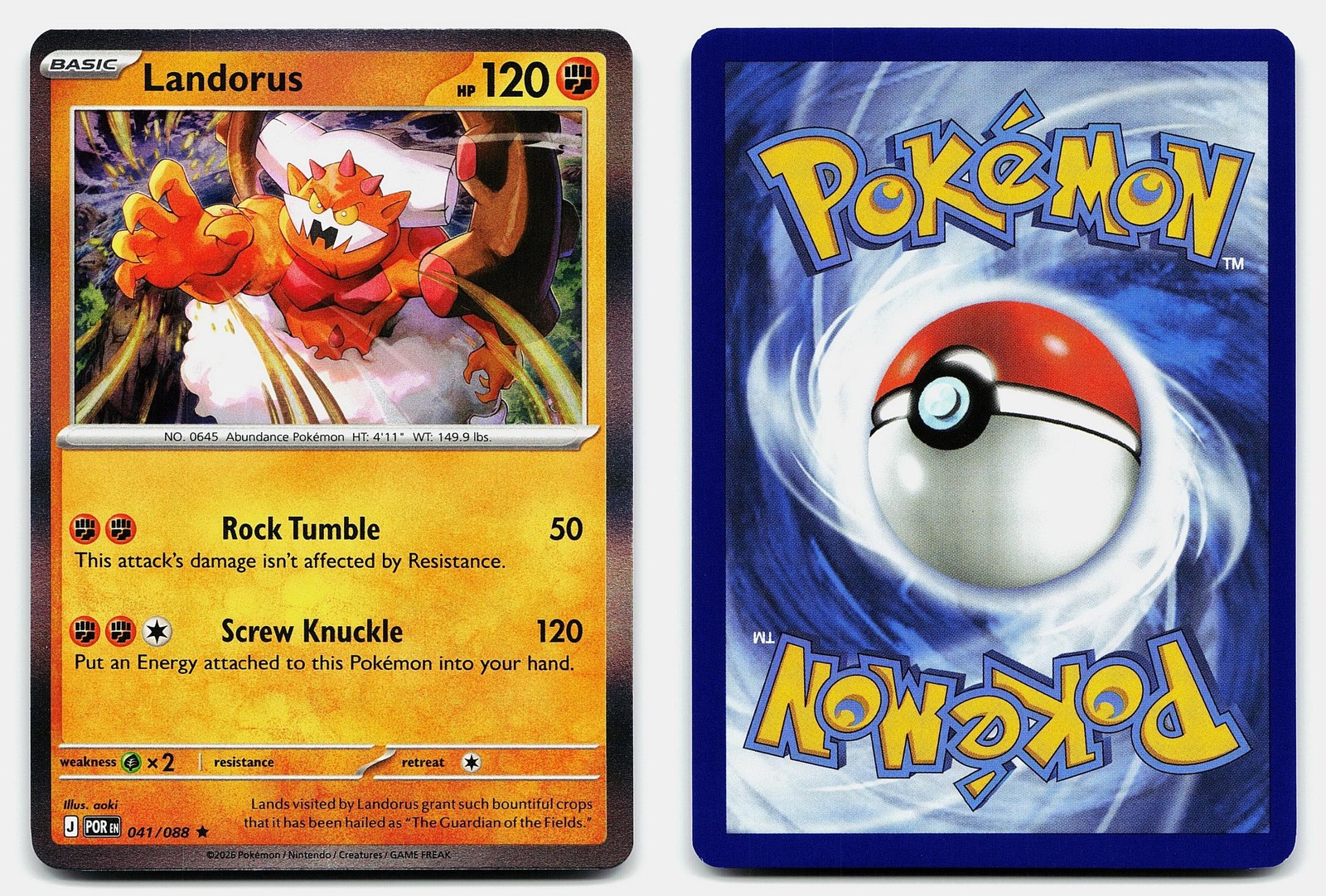 LANDORUS PERFECT ORDER 041/088 NM RARE POKEMON HOLO