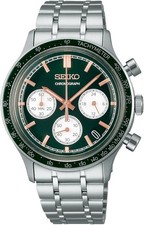 SEIKO SBTR057 JDM Quartz Chronograph Green Dial Stainless Mens Watch NEW Japan  