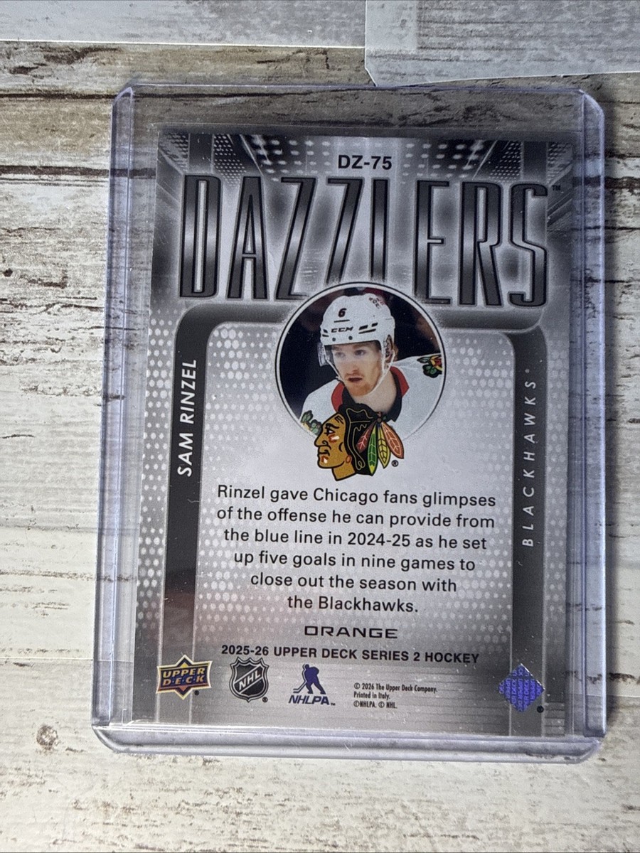 2025-26 Upper Deck Series 2 Dazzlers Orange Sam Rinzel Chicago