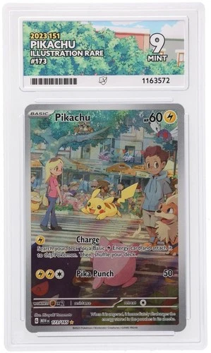 Pikachu Illustration 173/165 English Edition, 151 Ace 9 Mint Condition