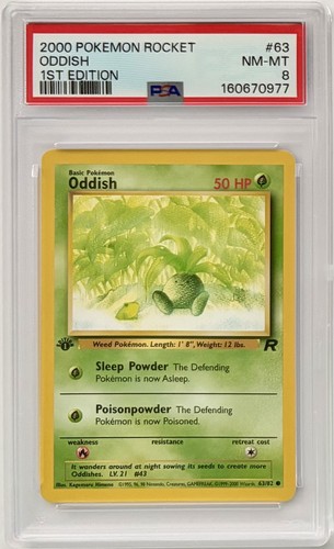 Oddish (1st Edition) graded PSA 8 for sale on eBay