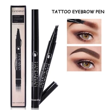 Eyebrow Tattoo 3D Fork Pen Pencil Microblading 4Tip Brow Enhancer Waterproof