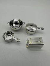 Vintage Barbie Silver Colored Kitchen Pots And Pans Toaster