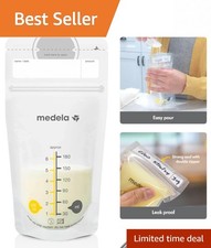 Breast Milk Storage Bags - 6 Ounce, Double-Layer with Write-On Space, 100 Count