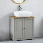 Priano Bathroom Sink Cabinet Under Basin Unit Cupboard Storage Furniture Grey