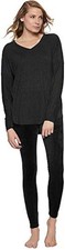 Felina Ladies Velour Lounge Set Black Heather, Medium 