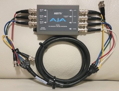 AJA HDTV HD10A HD Analog to HD-SDI Converter & 5-Male 5-Male BNC Connector Cable