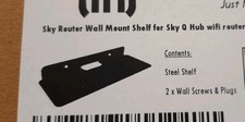 Sky Router Wall Mount Shelf For Sky Q Hub WiFi Router